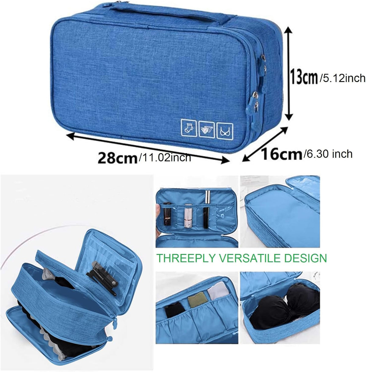 Travel Multi-function Underwear Organize Storage Bag Portable Bra Socks Lingerie Accessories Pack Cube Toiletry Bag