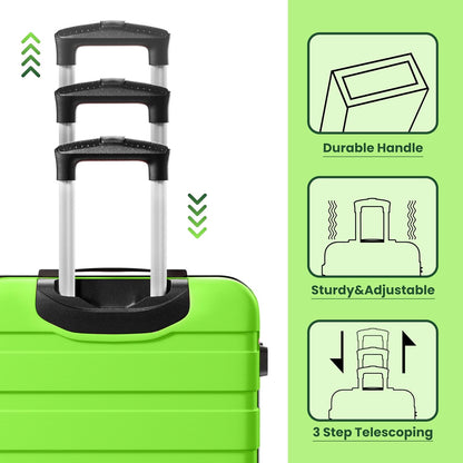 AnyZip Luggage PC ABS Hardside Lightweight Suitcase with 4 Universal Wheels TSA Lock Carry-On 20 Inch Orange