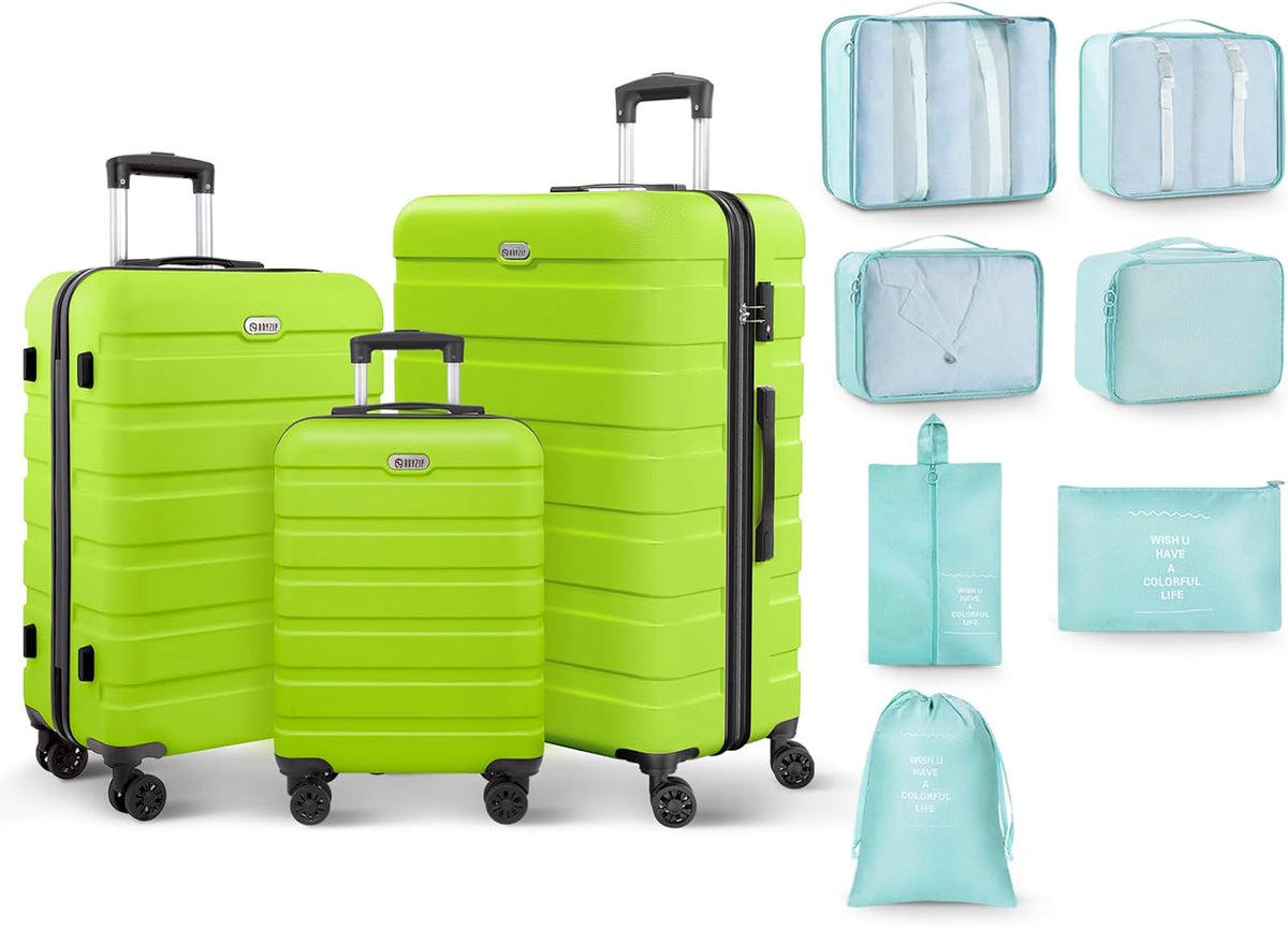 AnyZip Luggage PC ABS Hardside Lightweight Suitcase with 4 Universal Wheels TSA Lock Carry-On 20 Inch Orange