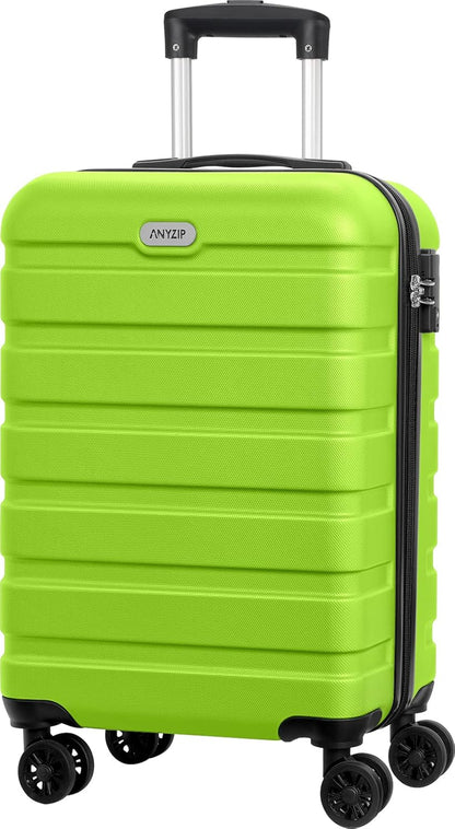 AnyZip Luggage PC ABS Hardside Lightweight Suitcase with 4 Universal Wheels TSA Lock Carry-On 20 Inch Orange