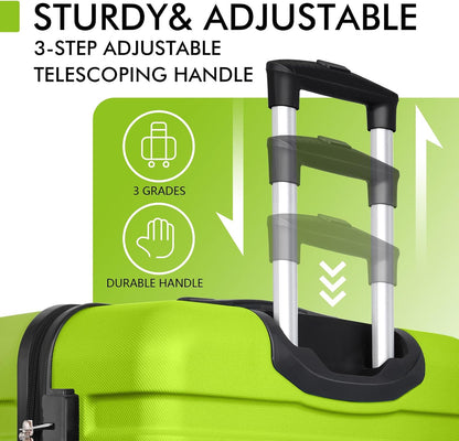 AnyZip Luggage PC ABS Hardside Lightweight Suitcase with 4 Universal Wheels TSA Lock Carry-On 20 Inch Orange
