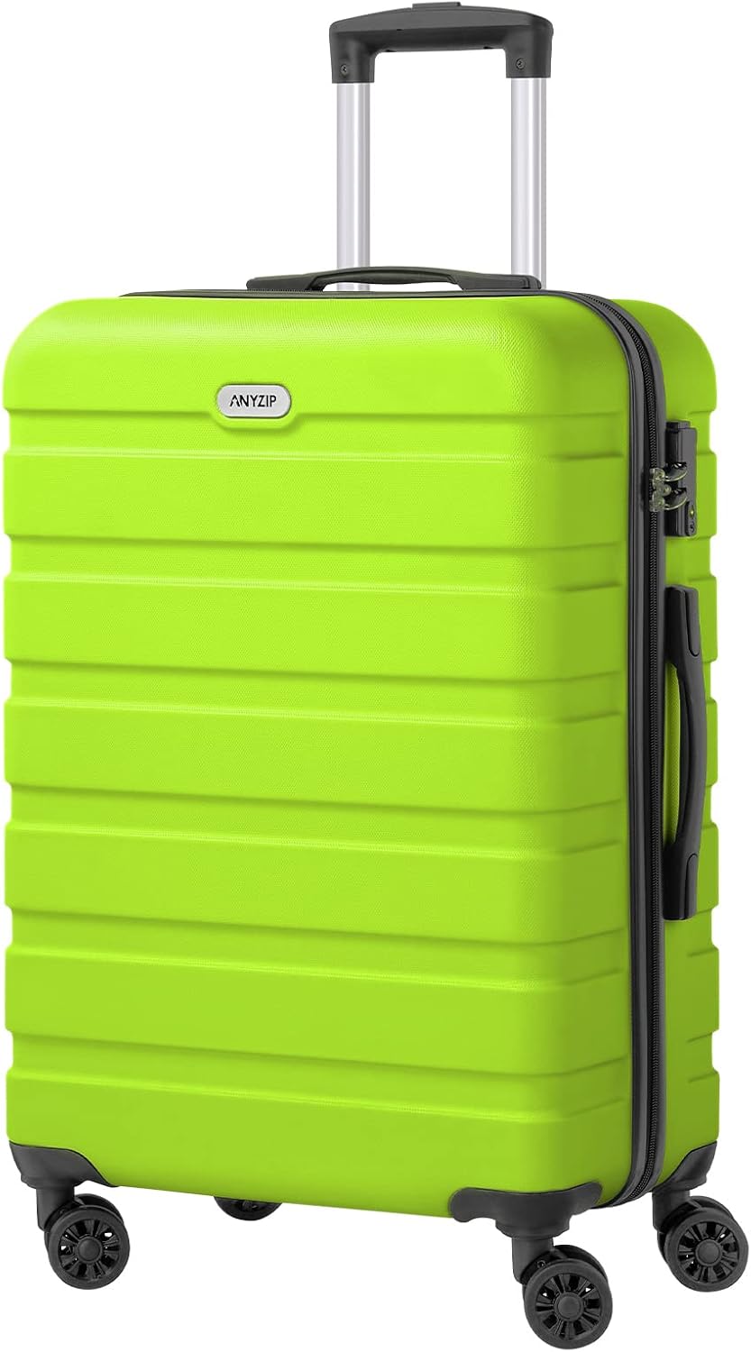 AnyZip Luggage PC ABS Hardside Lightweight Suitcase with 4 Universal Wheels TSA Lock Carry-On 20 Inch Orange