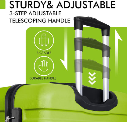AnyZip Luggage PC ABS Hardside Lightweight Suitcase with 4 Universal Wheels TSA Lock Carry-On 20 Inch Orange
