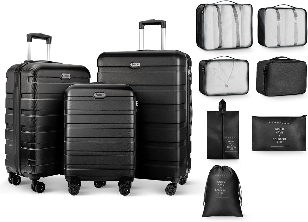 AnyZip Luggage PC ABS Hardside Lightweight Suitcase with 4 Universal Wheels TSA Lock Carry-On 20 Inch Orange