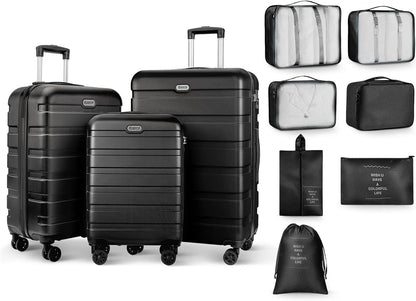 AnyZip Luggage PC ABS Hardside Lightweight Suitcase with 4 Universal Wheels TSA Lock Carry-On 20 Inch Orange