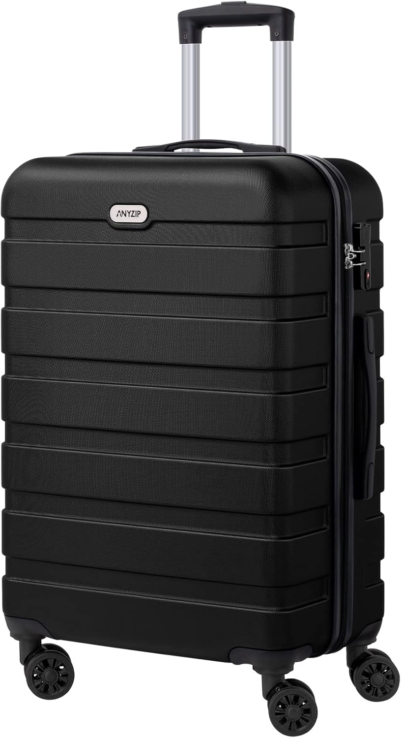 AnyZip Luggage PC ABS Hardside Lightweight Suitcase with 4 Universal Wheels TSA Lock Carry-On 20 Inch Orange