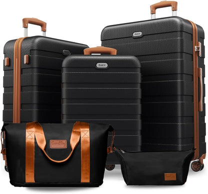 AnyZip Luggage PC ABS Hardside Lightweight Suitcase with 4 Universal Wheels TSA Lock Carry-On 20 Inch Orange