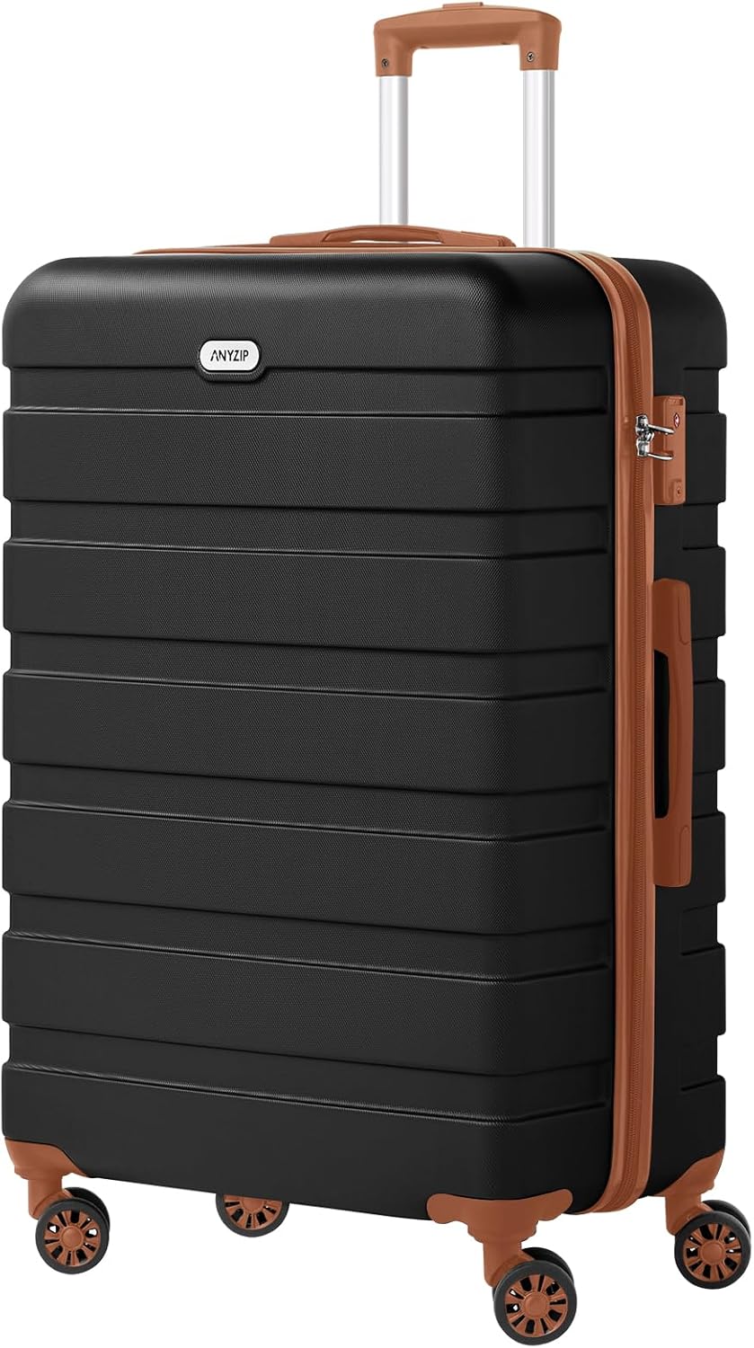 AnyZip Luggage PC ABS Hardside Lightweight Suitcase with 4 Universal Wheels TSA Lock Carry-On 20 Inch Orange