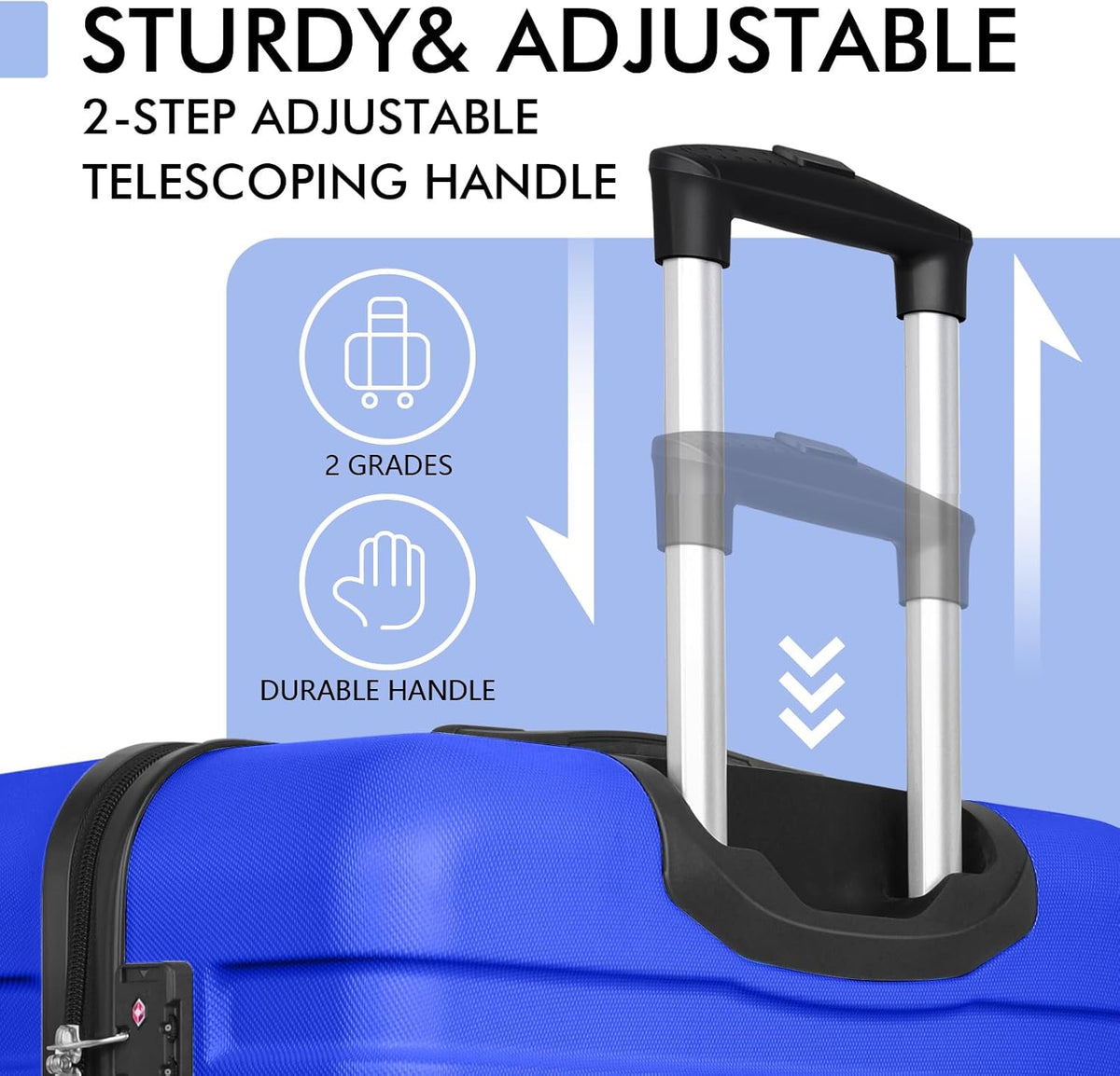 AnyZip Luggage PC ABS Hardside Lightweight Suitcase with 4 Universal Wheels TSA Lock Carry-On 20 Inch Orange