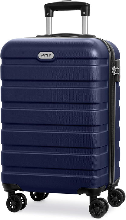 AnyZip Luggage PC ABS Hardside Lightweight Suitcase with 4 Universal Wheels TSA Lock Carry-On 20 Inch Orange