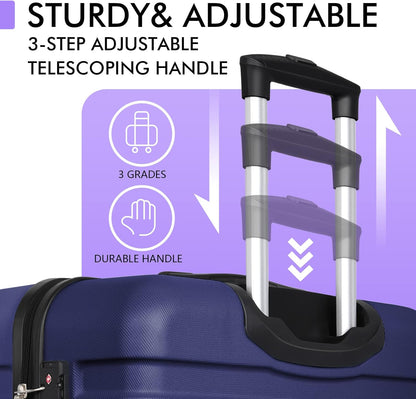 AnyZip Luggage PC ABS Hardside Lightweight Suitcase with 4 Universal Wheels TSA Lock Carry-On 20 Inch Orange