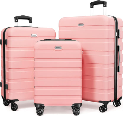 AnyZip Luggage PC ABS Hardside Lightweight Suitcase with 4 Universal Wheels TSA Lock Carry-On 20 Inch Orange