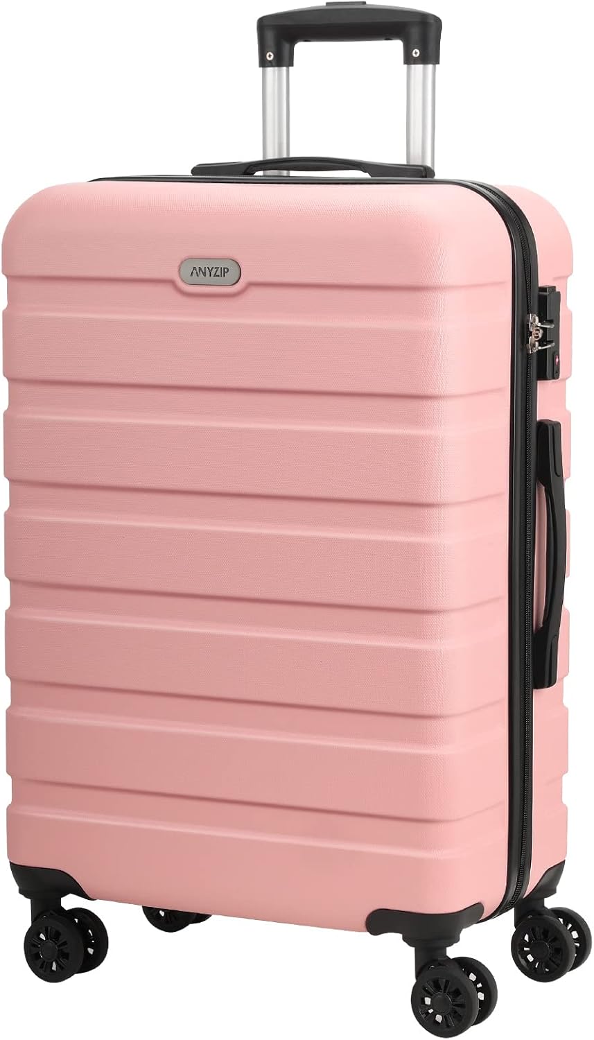 AnyZip Luggage PC ABS Hardside Lightweight Suitcase with 4 Universal Wheels TSA Lock Carry-On 20 Inch Orange