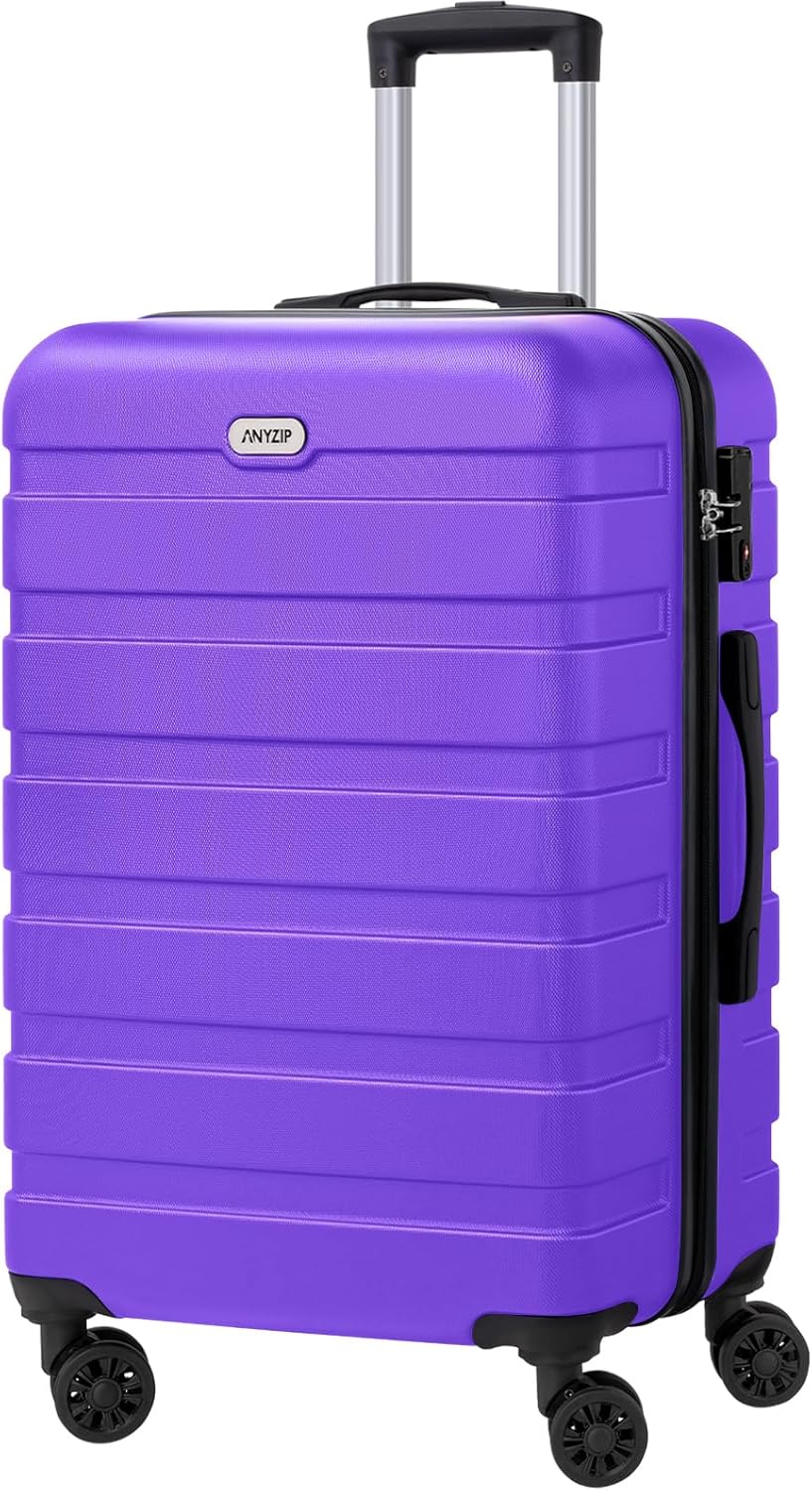 AnyZip Luggage PC ABS Hardside Lightweight Suitcase with 4 Universal Wheels TSA Lock Carry-On 20 Inch Orange