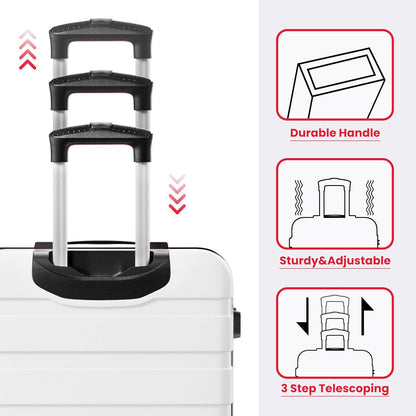 AnyZip Luggage PC ABS Hardside Lightweight Suitcase with 4 Universal Wheels TSA Lock Carry-On 20 Inch Orange