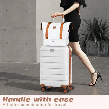 AnyZip Luggage PC ABS Hardside Lightweight Suitcase with 4 Universal Wheels TSA Lock Carry-On 20 Inch Orange