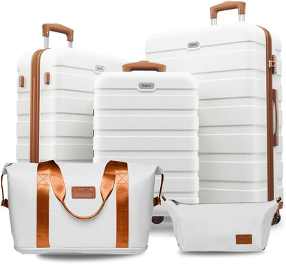 AnyZip Luggage PC ABS Hardside Lightweight Suitcase with 4 Universal Wheels TSA Lock Carry-On 20 Inch Orange