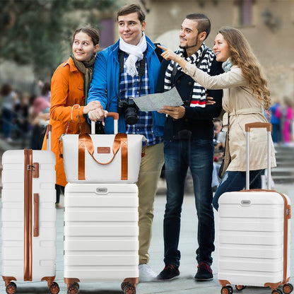 AnyZip Luggage PC ABS Hardside Lightweight Suitcase with 4 Universal Wheels TSA Lock Carry-On 20 Inch Orange