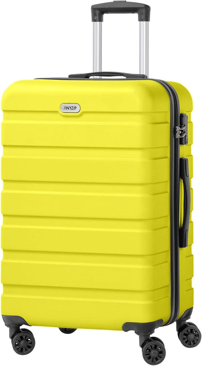 AnyZip Luggage PC ABS Hardside Lightweight Suitcase with 4 Universal Wheels TSA Lock Carry-On 20 Inch Orange