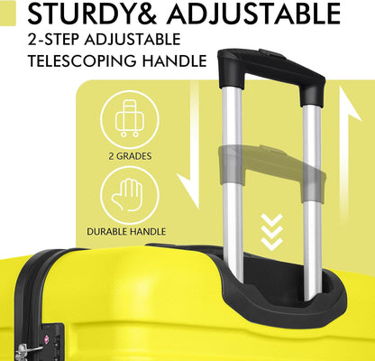 AnyZip Luggage PC ABS Hardside Lightweight Suitcase with 4 Universal Wheels TSA Lock Carry-On 20 Inch Orange