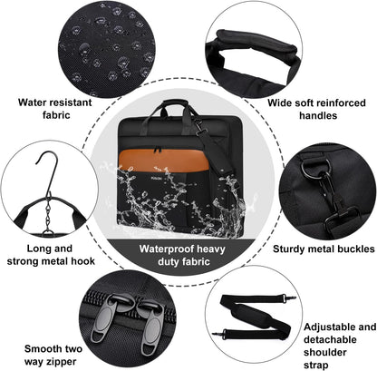 Garment Bag Travel Suit Bag Large 40-Inch Carry on Bag Up to 3 Suits,2 in 1 Hanging Luggage Bags, Fits 15.6Inch Laptop