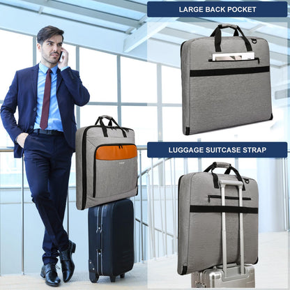 Garment Bag Travel Suit Bag Large 40-Inch Carry on Bag Up to 3 Suits,2 in 1 Hanging Luggage Bags, Fits 15.6Inch Laptop