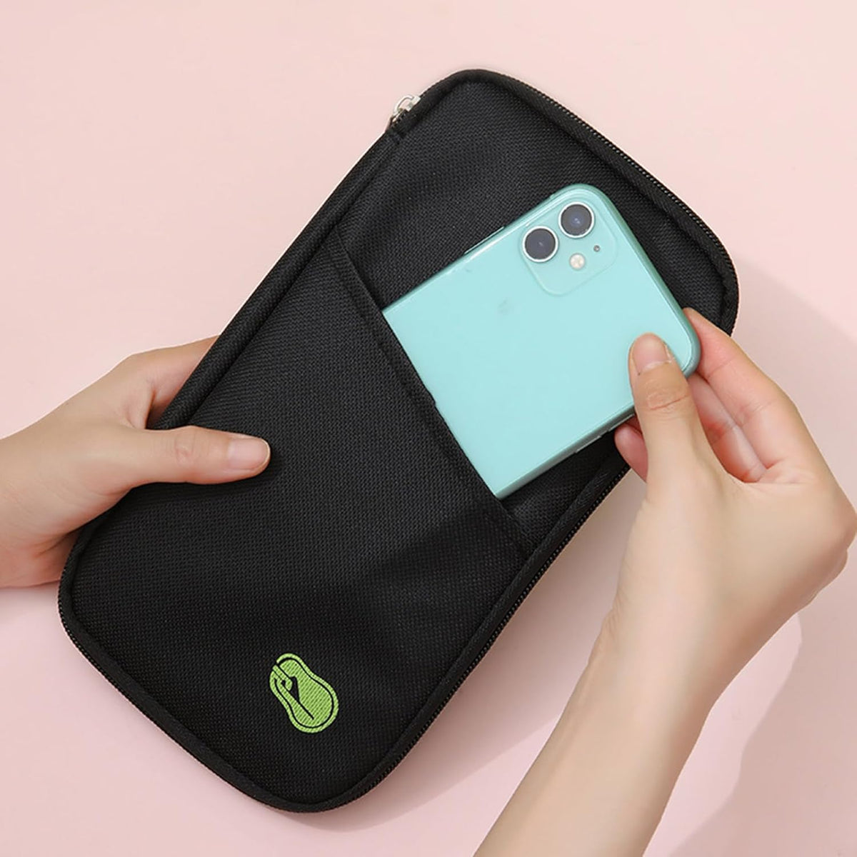 Secure Passports Holder Travel Organized With Multiple Compartments Storage Case For Tickets Credit Cards And Documents Trave