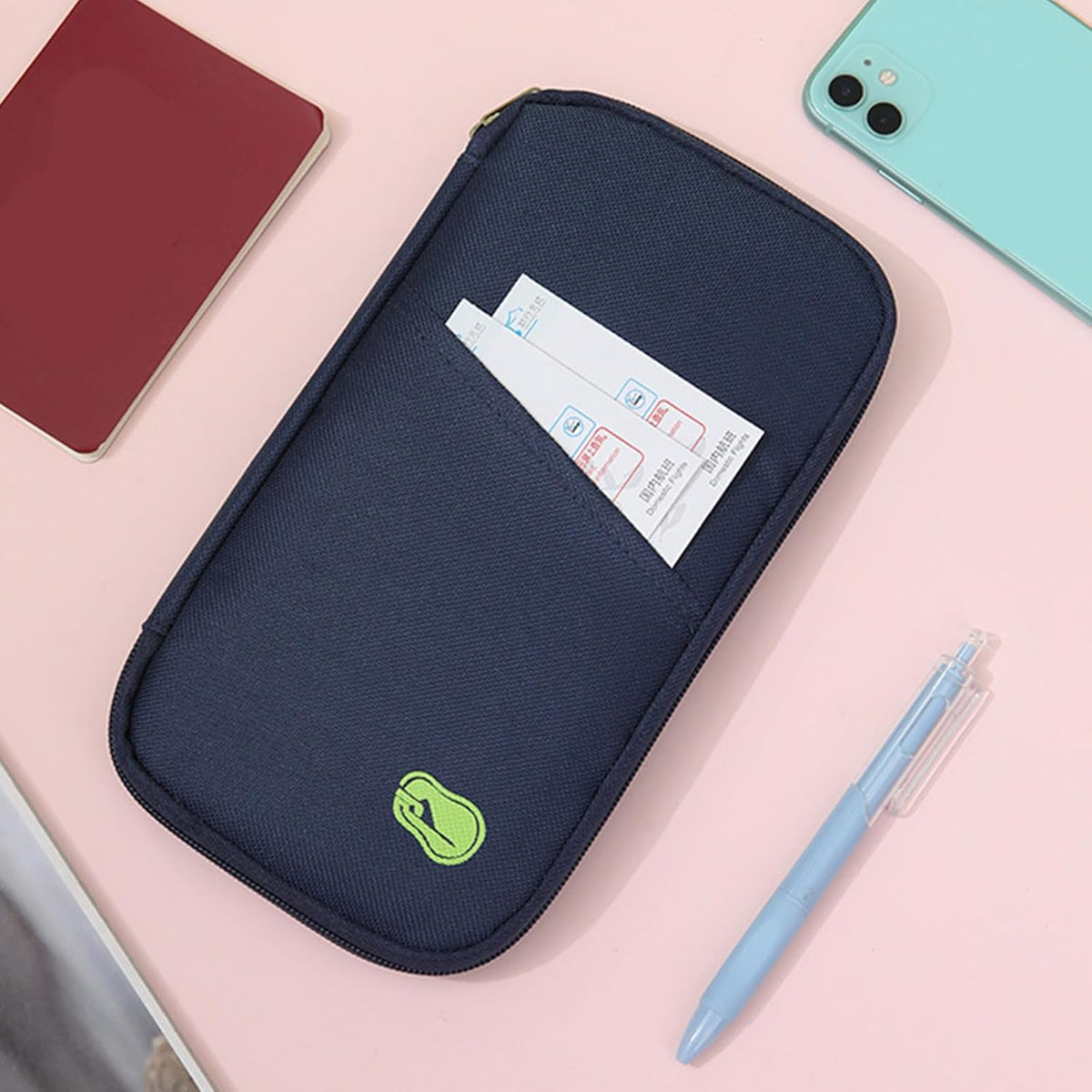 Secure Passports Holder Travel Organized With Multiple Compartments Storage Case For Tickets Credit Cards And Documents Trave