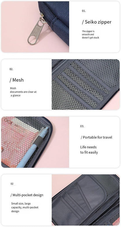 Secure Passports Holder Travel Organized With Multiple Compartments Storage Case For Tickets Credit Cards And Documents Trave