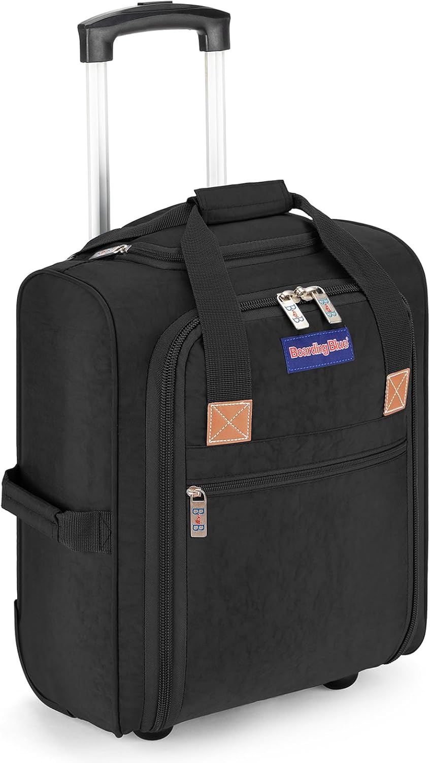 17x13x8 Inches JetBlue Airlines Rolling Personal Item Underseat Travel Bag - Suitable for Major Airlines including Spirit, Jetblue and Frontier- Duffel Bag Design (Ivory)