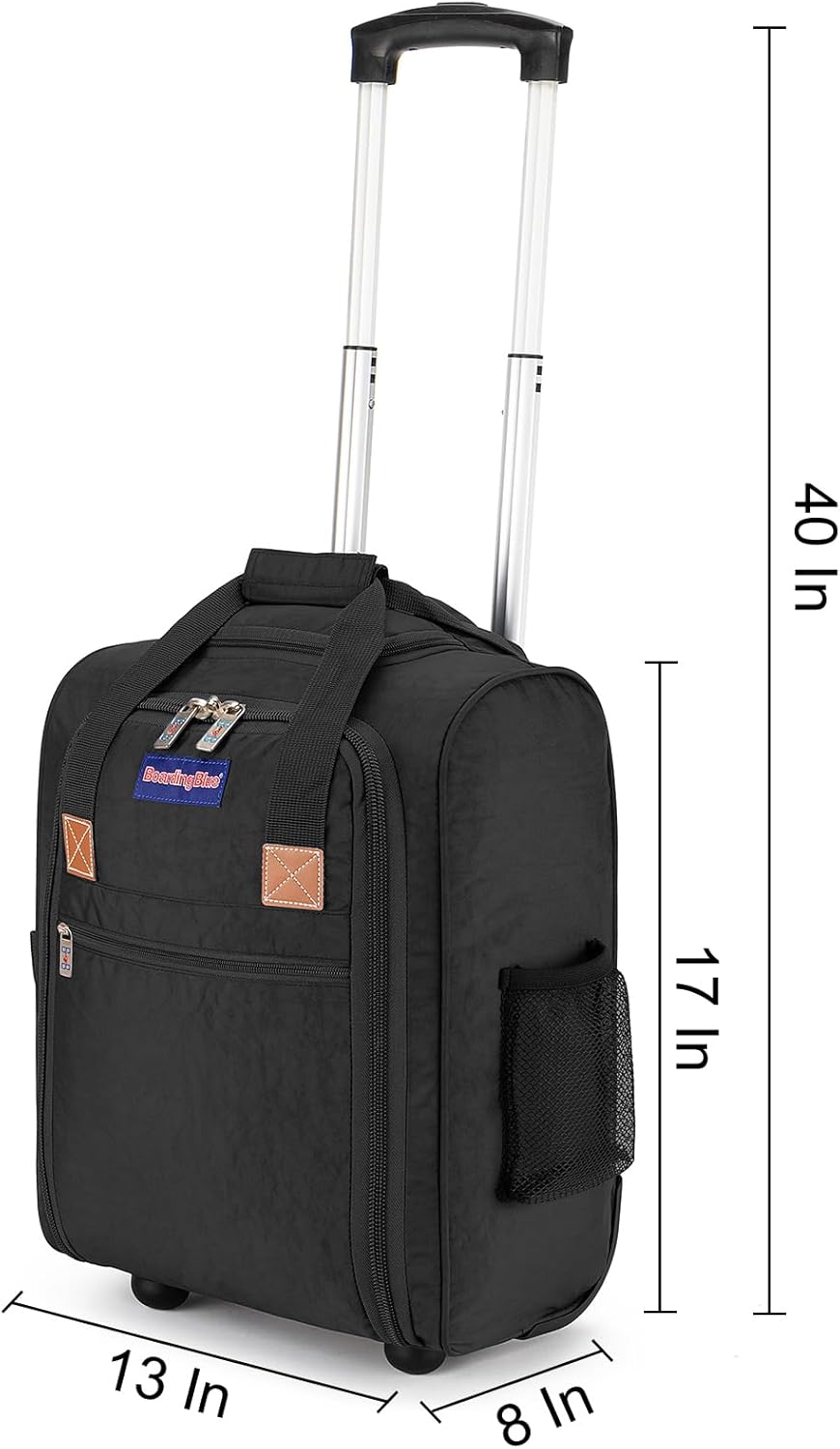 17x13x8 Inches JetBlue Airlines Rolling Personal Item Underseat Travel Bag - Suitable for Major Airlines including Spirit, Jetblue and Frontier- Duffel Bag Design (Ivory)