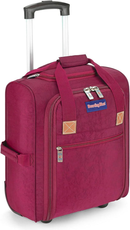 17x13x8 Inches JetBlue Airlines Rolling Personal Item Underseat Travel Bag - Suitable for Major Airlines including Spirit, Jetblue and Frontier- Duffel Bag Design (Ivory)