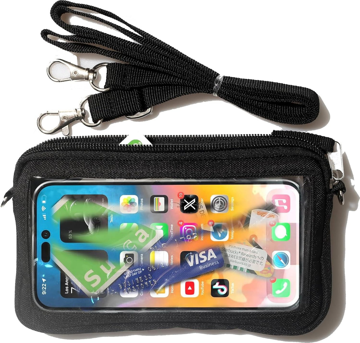 Lightweight Cross Body Phone Case Holder for Women -Crossbody Phone Bag Cell Phone Purse Small Crossbody Bag for Women for Concert Football Games Sports Stadium Events Black