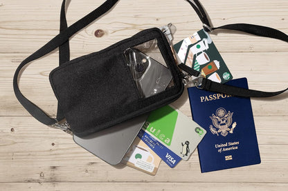 Lightweight Cross Body Phone Case Holder for Women -Crossbody Phone Bag Cell Phone Purse Small Crossbody Bag for Women for Concert Football Games Sports Stadium Events Black