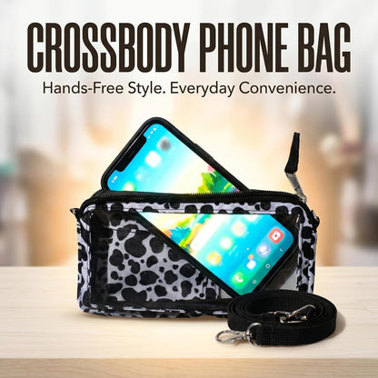 Lightweight Cross Body Phone Case Holder for Women -Crossbody Phone Bag Cell Phone Purse Small Crossbody Bag for Women for Concert Football Games Sports Stadium Events Black