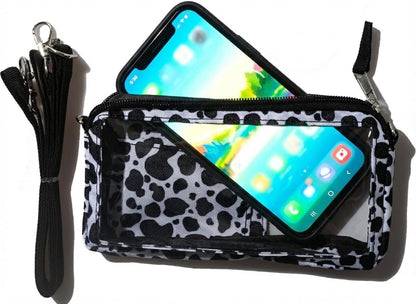 Lightweight Cross Body Phone Case Holder for Women -Crossbody Phone Bag Cell Phone Purse Small Crossbody Bag for Women for Concert Football Games Sports Stadium Events Black