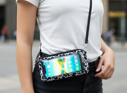 Lightweight Cross Body Phone Case Holder for Women -Crossbody Phone Bag Cell Phone Purse Small Crossbody Bag for Women for Concert Football Games Sports Stadium Events Black