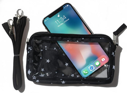Lightweight Cross Body Phone Case Holder for Women -Crossbody Phone Bag Cell Phone Purse Small Crossbody Bag for Women for Concert Football Games Sports Stadium Events Black