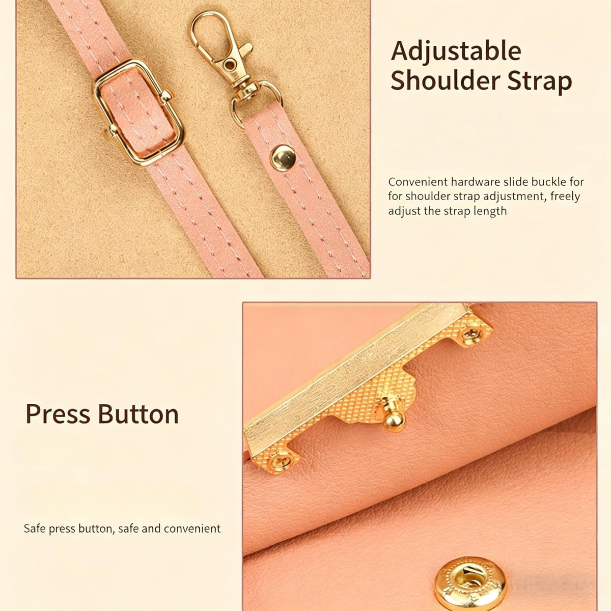 Touchscreen Phone Crossbody Bags for Women,Anti-Theft PU Leather Messenger Bag,RFID Blocking Small Mobile Phone Purse Wallet