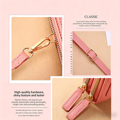 Touchscreen Phone Crossbody Bags for Women,Anti-Theft PU Leather Messenger Bag,RFID Blocking Small Mobile Phone Purse Wallet