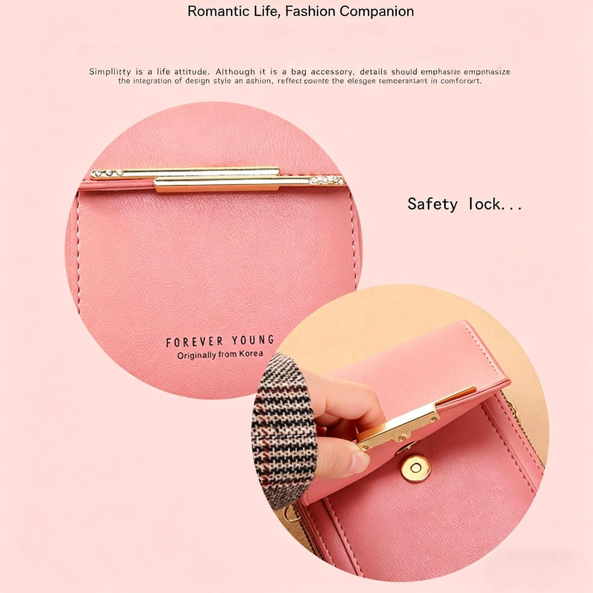 Touchscreen Phone Crossbody Bags for Women,Anti-Theft PU Leather Messenger Bag,RFID Blocking Small Mobile Phone Purse Wallet