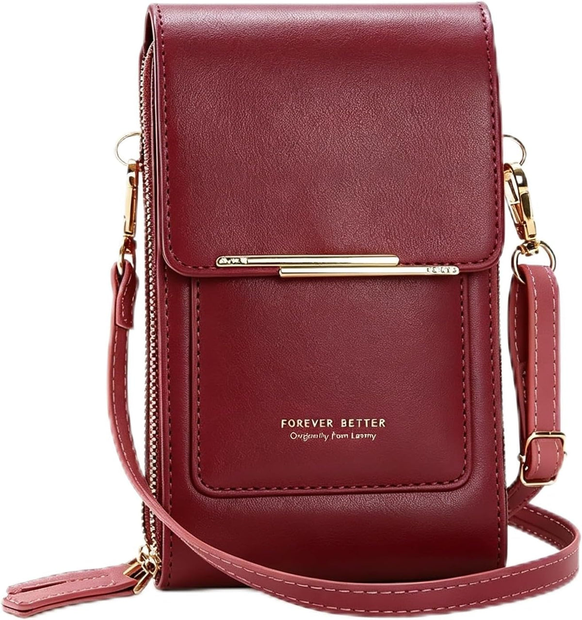 Touchscreen Phone Crossbody Bags for Women,Anti-Theft PU Leather Messenger Bag,RFID Blocking Small Mobile Phone Purse Wallet