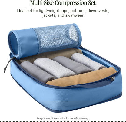 Pack-It Reveal Compression Cube - Lightweight Compression Cube for Optimizing Luggage Space - Convenient Top Handle - Easy-Grab Zipper - Washable - S/M Set - Black