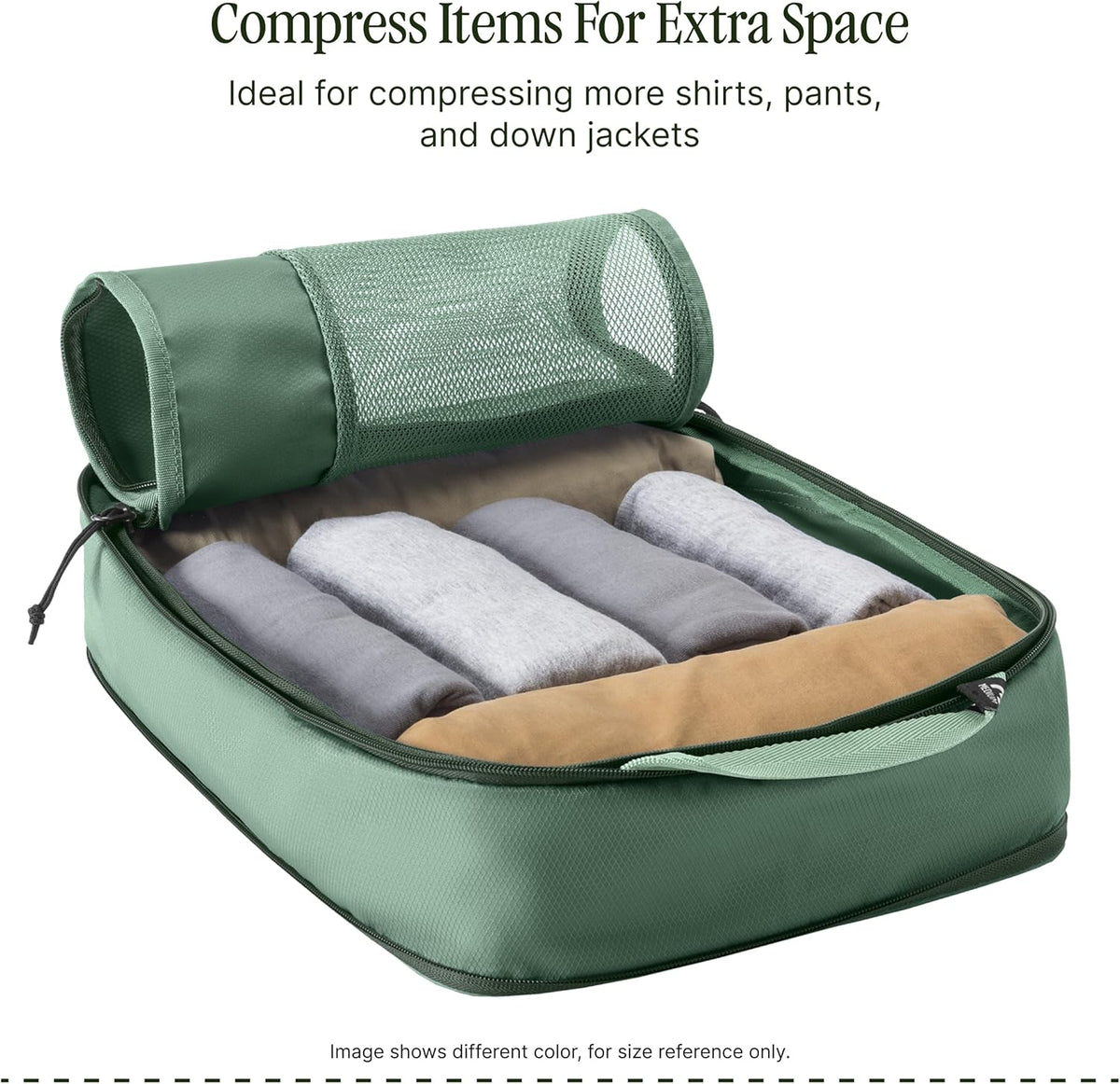 Pack-It Reveal Compression Cube - Lightweight Compression Cube for Optimizing Luggage Space - Convenient Top Handle - Easy-Grab Zipper - Washable - S/M Set - Black