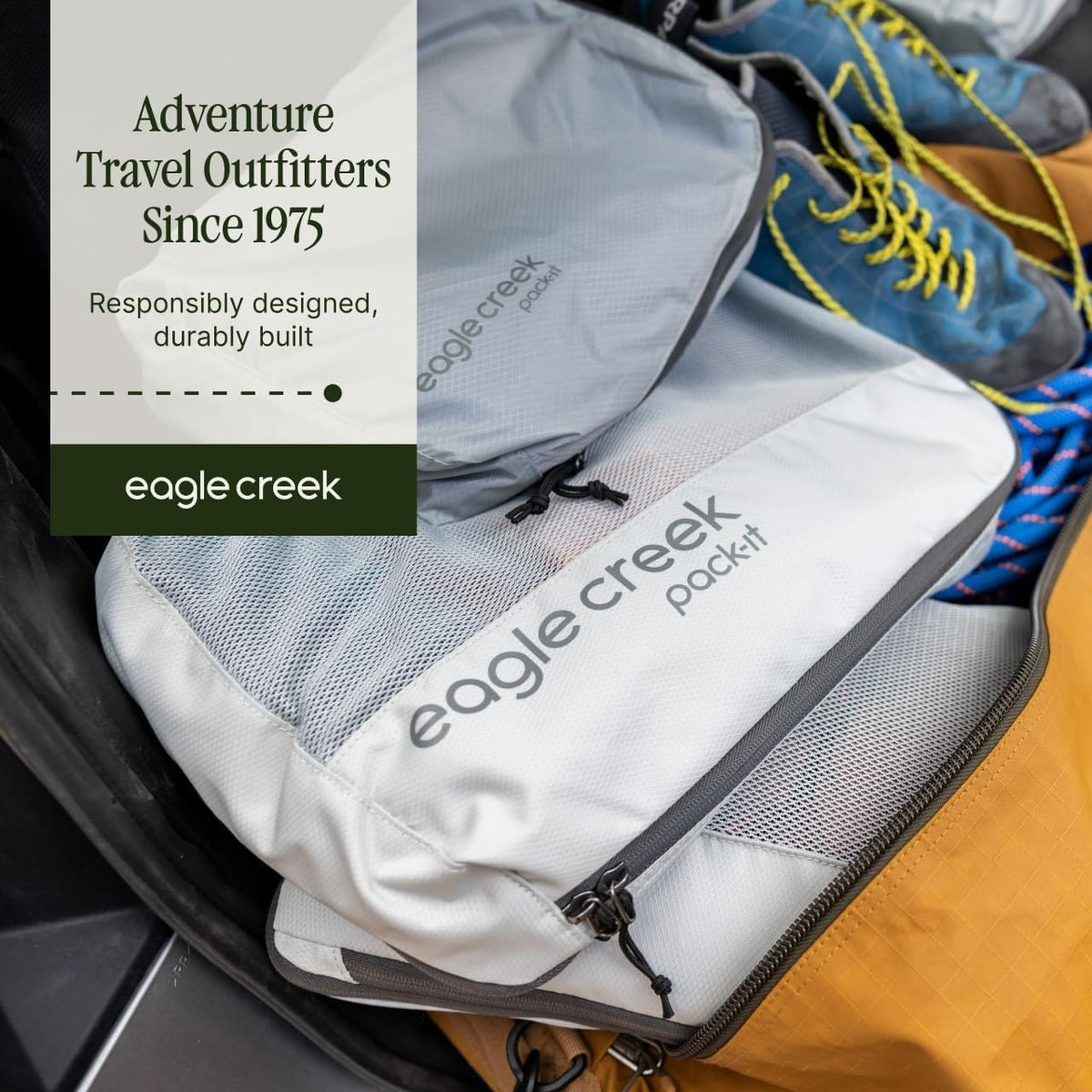 Pack-It Reveal Compression Cube - Lightweight Compression Cube for Optimizing Luggage Space - Convenient Top Handle - Easy-Grab Zipper - Washable - S/M Set - Black