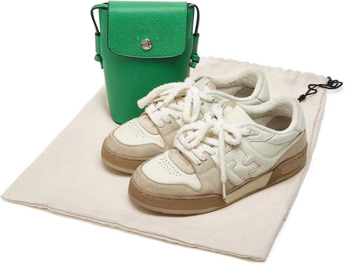 4-Piece Travel Shoe Bags for Packing, 17.7" x 13.8" Dustproof Shoe Bags with Drawstring Closure,Washable & Reusable(Beige)