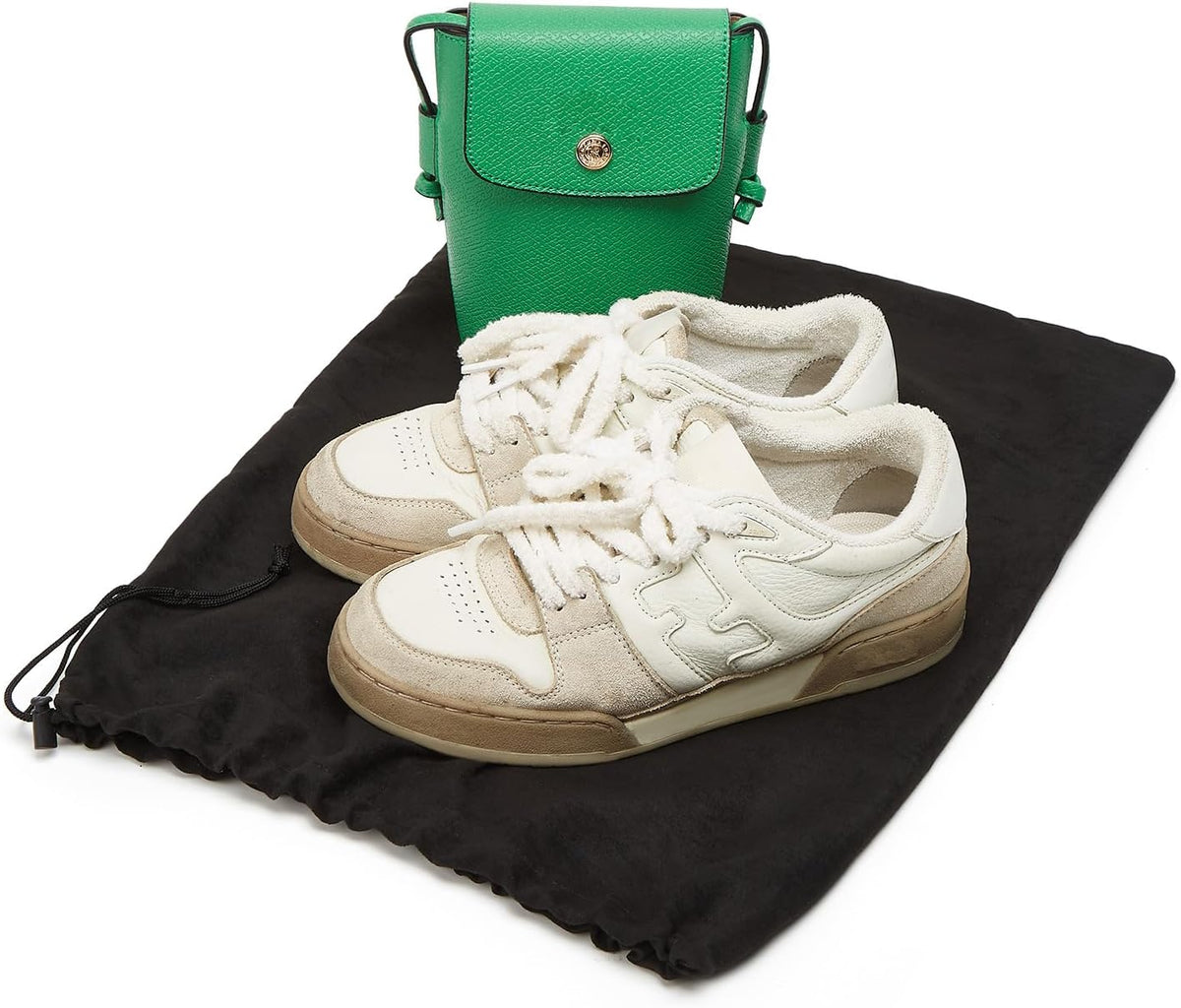 4-Piece Travel Shoe Bags for Packing, 17.7" x 13.8" Dustproof Shoe Bags with Drawstring Closure,Washable & Reusable(Beige)