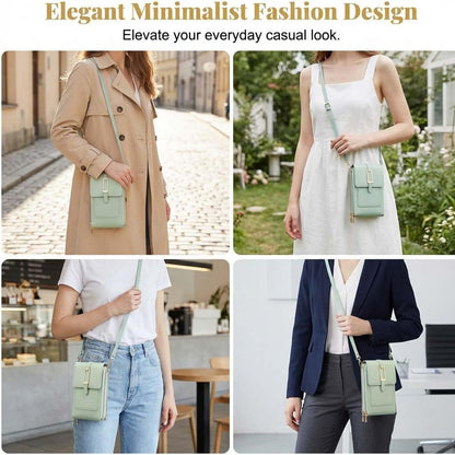 Touchscreen Phone Crossbody Bag for Women, 2026 Anti-Theft Leather Bag for Travel Daily | Touchscreen Phone