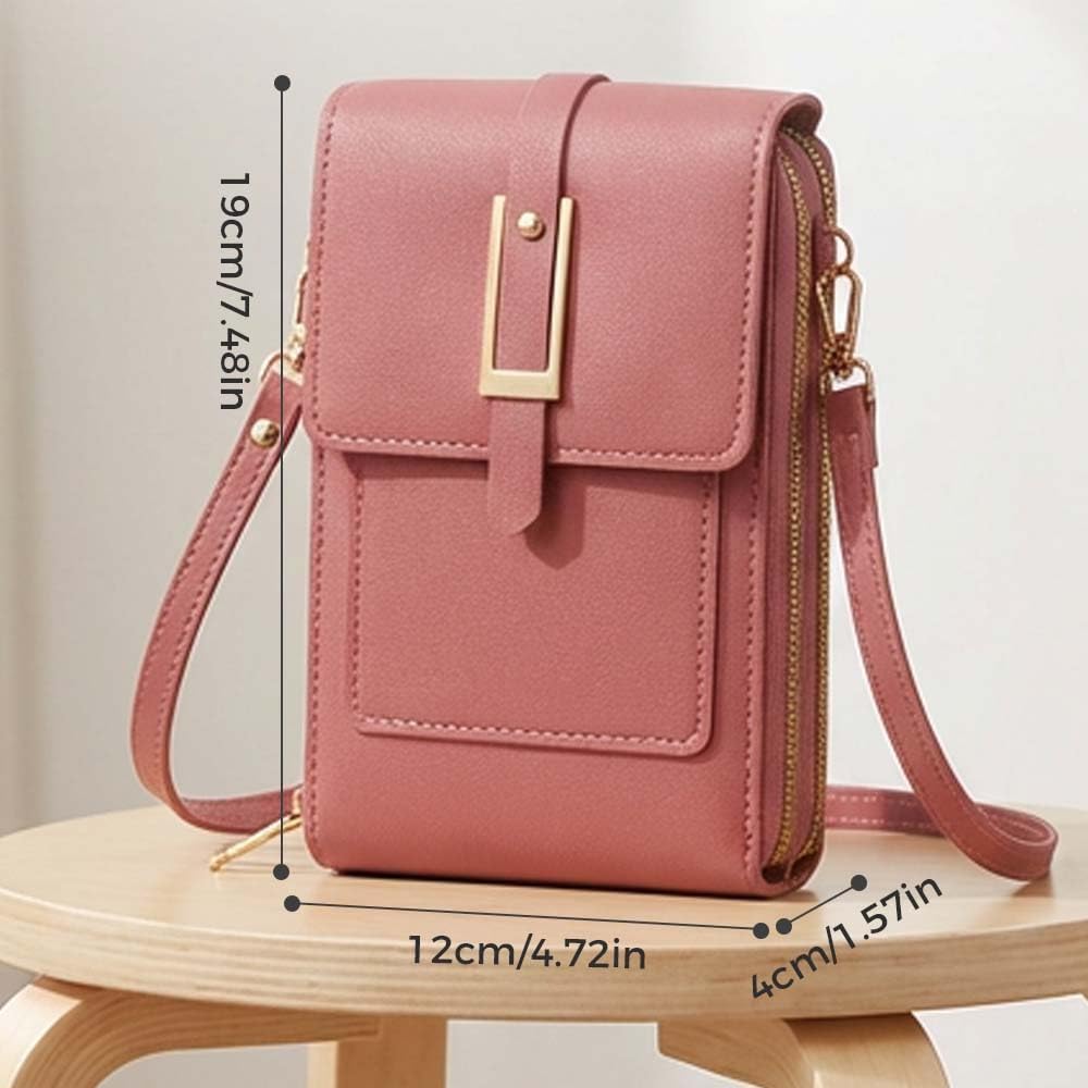 Touchscreen Phone Crossbody Bag for Women, 2026 Anti-Theft Leather Bag for Travel Daily | Touchscreen Phone