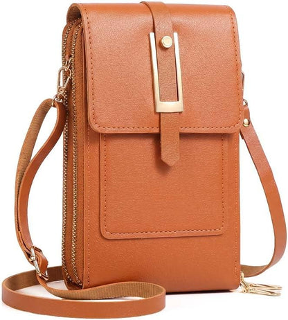 Touchscreen Phone Crossbody Bag for Women, 2026 Anti-Theft Leather Bag for Travel Daily | Touchscreen Phone